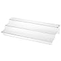 Cabinet Organizer - Stairstep Shelf Organizer - Pantry Shelf Storage - Display System (Clear) (18" x 8-1/8" x 3-1/2")