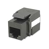 Cat6 RJ45 Keystone Jack, 180d, Black
