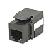 Cat6 RJ45 Keystone Jack, 180d, Black