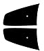 RECHARGE HOOD : 2011-2014 Dodge Charger RECHARGE HOOD Solid Split Hood Vinyl Graphic Decal Stripes (Fits SE SXT RT HEMI ALL MODELS) (Color-3M 5095 Matte Black)
