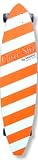 Madrid Striped Longboard Skateboard - Orange / White - B0006V7RWW