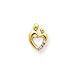 14k Heart Shaped .03ct. Diamond. Mother & Child Pendant