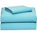 Hospital Twin Extra Long 100% Cotton 200 TC Sateen Sheet Set - Soft and Comfy - by Crescent Bedding (Aqua, Twin XL)