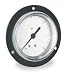 Industrial Grade 4UA62 Panel Gauge, Front Flange, 3 1/2 In, 200Psi