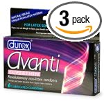 Durex Avanti Polyurethane Condoms, 6-Count Boxes (Pack of 3) by