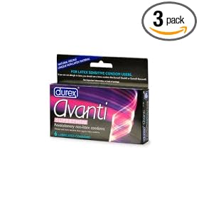 Durex Avanti Polyurethane Condoms, 6-Count Boxes (Pack of 3)