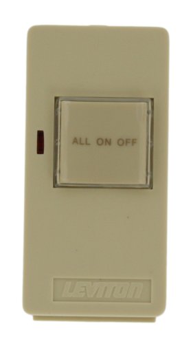 Leviton 16450-1A DHC 1 Button, 1 Address, All On/All Off Wall Mounted Controller Uni-Base Face, Ivory On Sale
