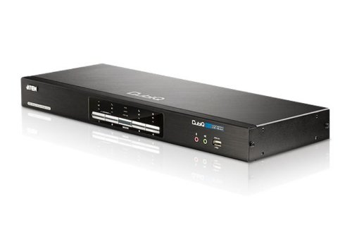ATEN 4-Port Dual Video Dual Link DVI KVMP Switch with Audio Support and cables CS1644 (Black) On Sale