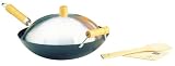 Joyce Chen J21-9964 Traditional 14 Inch Non-Stick Flat Bottom Wok Set