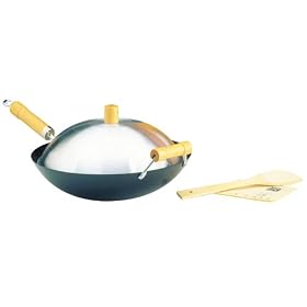 Joyce Chen Traditional 34 cm 14" NS Wok Set, colour Bxd