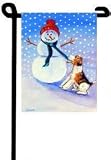 Wire Fox Terrier - Frosty's Helper - Garden Flags