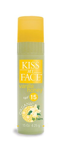 Kiss My Face Organic Vanilla Honey Lip Balm, SPF 15, .15-Ounce Sticks (Pack of 6) by Honey