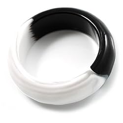Fashion Resin Bangle (Black & White)