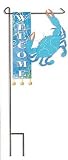 Garden Silhouette 3-D Flag - Blue Crab