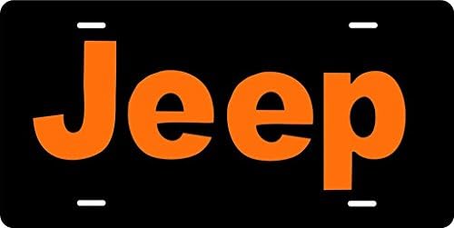 Personalized Design Jeep Background Custom Front Car License Plate Metal Car Tag 12 X 6 Inch