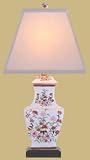 Hand Painted High End Quality - 24" Porcelain Vase Oriental Style Fine Table Lamp