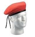 Ultra Force G.I. Style Wool Red Beret, Available in 4 sizes