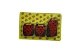 Black Rim Red Inner Plates 3pc Manual (A) Racing Pedals