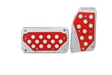 OTTO Racing Silver Rim Red Inner Plates 2pc Automatic Racing Pedals