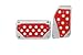 OTTO Racing Silver Rim Red Inner Plates 2pc Automatic Racing Pedals