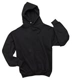 NEW JERZEES SUPER SWEATS - Pullover Hooded Sweatshirt Jet Black-2XL