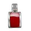 .925 Silver & Red Enamel Large Pendant
