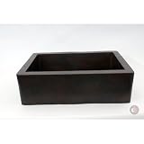 30 Copper Handmade Kitchen Farmhouse Single Well Small Plain Sink