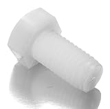 Nylon Hex Head Machine Screws 1/4-20 White