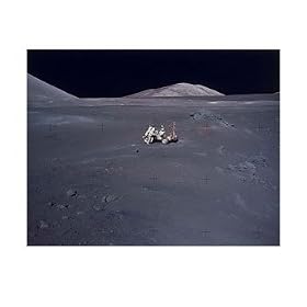 Apollo 17 Lunar Rover on Moon with Astronaut People Photographic Poster Print by Randy Berg, 40x30