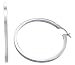 14k White Gold Large Classic Hoop Huggie Earrings 2"