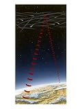This Artwork Shows Radio Signals Bouncing off the Ionized Trails of Meteors Education Photographic Poster Print by Peter Sawyer, 24x32