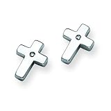 Sterling Silver and Diamond Earrings (Pair)