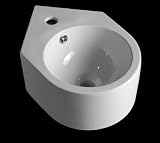 Produkt-Bild: Design Eck Waschbecken / Waschtische f&uuml;r modernes Bad / WC / Badezimmer, Waschtisch auch f&uuml;r Waschplatz geeignet, Sp&uuml;lbecken aus Porzellan, Handwaschbecken in Farbe: wei&szlig;, &Uuml;berlauf: Chrom, Modell: WBP2