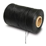 Waxed Lacing Cord, 500 Yard Spool, Black