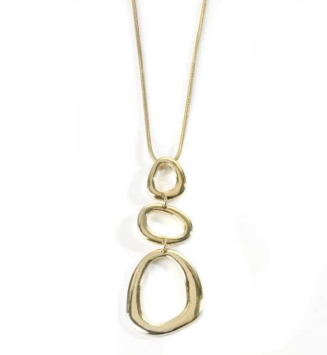Triple Hoop Gold Necklace