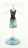 Image of Juliana Jewellery Mannequin -56873 Black Vest and Denim Skirt