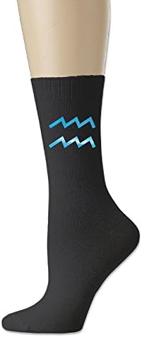Aquarius Symbol Crew Socks Black
