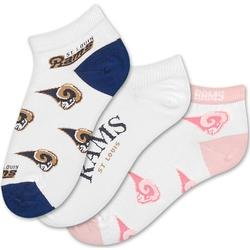 Buy For Bare Feet St. Louis Rams Ladies Sock 3-Pack - St.Louis Rams Medium
