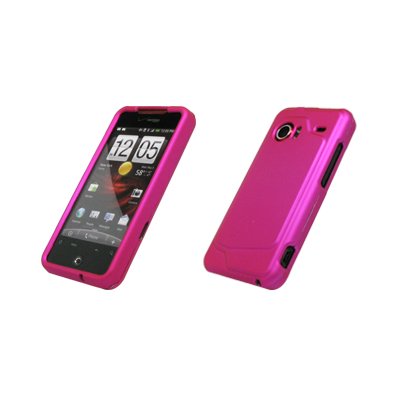 Best Price Premium Hot Pink Rubberized Snap-On Cover Hard Case Cell Phone Protector for HTC Droid Incredible [Accessory Export Brand Packaging]
