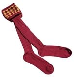 Burgundy Shooting Socks by Jack Pyke with Garter Flash