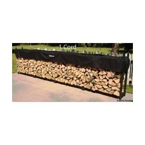 Woodhaven Firewood Rack - 1 Cord (Black) (4'H x 16'W x 14D)