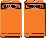 Accuform 5 7/8 X 3 1/8 HS Laminate Accident Pairevention Tag Warning