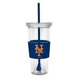 MLB New York Mets Boelter Lidded Cold Cup with Straw