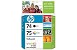 HP 74/75 Black/tricolor Inkjet Combo Pack with Viv