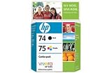 HP 74/75 Black/tricolor Inkjet Combo Pack with Viv