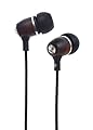 Symphonized NRG BLING Premium Genuine Wood In-ear Noise-isolating Headphones with Mic and Nylon Cable (Black)