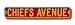 Chiefs Avenue Sign 6 x 36 NFL Football Street Sign
