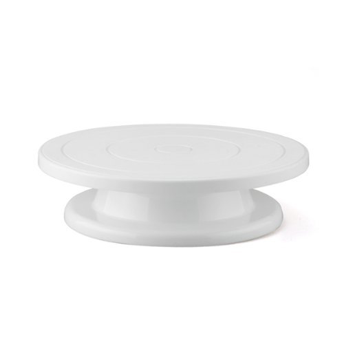 SODIAL (R) Swivel Plastic Cake Stand Cake Decorating White Kitchen cfhbrdghre cghdghdr