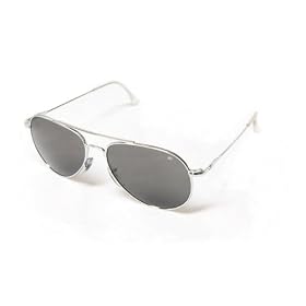 American Optical AO Flight Gear General Aviator Sunglasses 52 mm Silver Wire Spatula True Color 30577