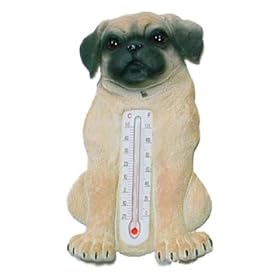 Pug Dog Indoor Outdoor Thermometer